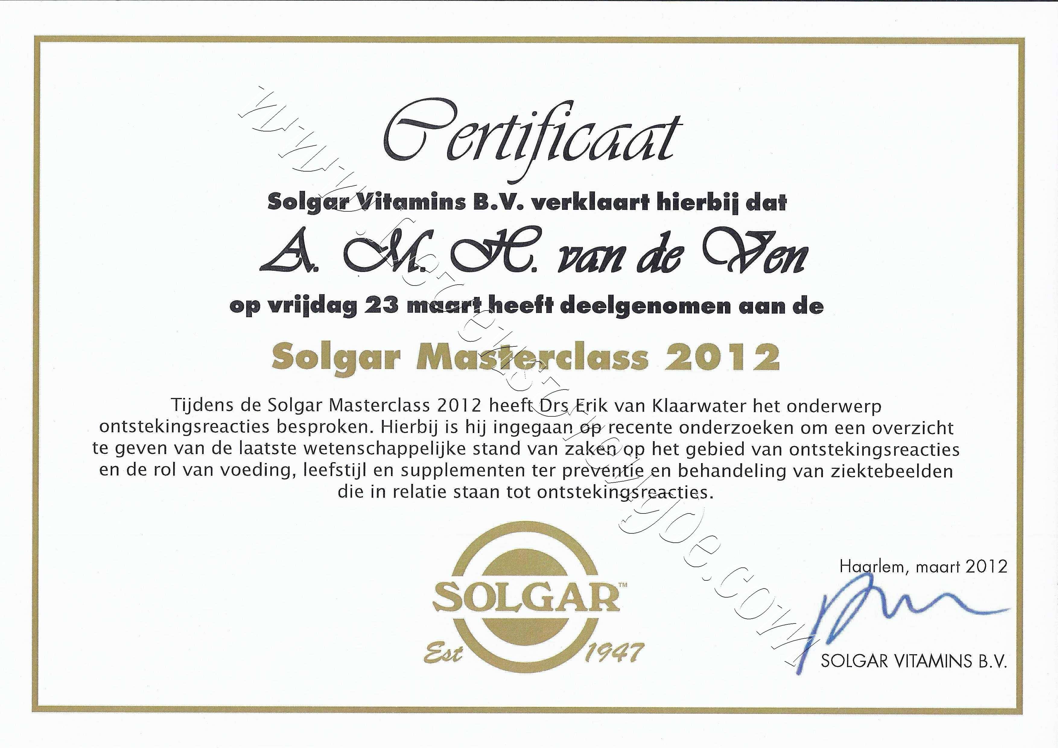 Solgar MasterClass - Ontstekingsreacties